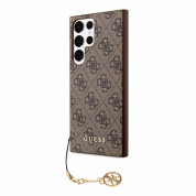 Guess PU 4G Charms Collection Leather Hard Case for Samsung Galaxy S24 Ultra (brown) 1
