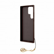 Guess PU 4G Charms Collection Leather Hard Case for Samsung Galaxy S24 Ultra (brown) 5