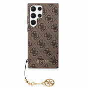Guess PU 4G Charms Collection Leather Hard Case for Samsung Galaxy S24 Ultra (brown) 2
