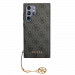 Guess PU 4G Charms Collection Leather Hard Case - дизайнерски кожен кейс за Samsung Galaxy S24 Ultra (сив) 3