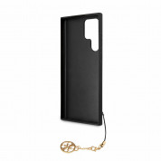 Guess PU 4G Charms Collection Leather Hard Case - дизайнерски кожен кейс за Samsung Galaxy S24 Ultra (сив) 5