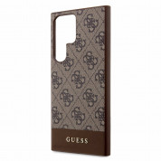 Guess PU 4G Stripe Leather Hard Case for Samsung Galaxy S24 Ultra (brown) 3
