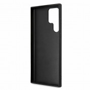 Guess PU 4G Metal Logo Leather Hard Case - дизайнерски кожен кейс за Samsung Galaxy S24 Ultra (сив) 5
