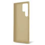 Guess Glitter Flakes Metal Logo Case - хибриден удароустойчив кейс за Samsung Galaxy S24 Ultra (златист) 3