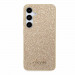 Guess Glitter Flakes Metal Logo Case - хибриден удароустойчив кейс за Samsung Galaxy S24 (златист) 3