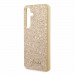 Guess Glitter Flakes Metal Logo Case - хибриден удароустойчив кейс за Samsung Galaxy S24 (златист) 5