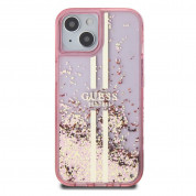 Guess Liquid Glitter Gold Stripe Case for iPhone 15 Pro Max (pink) 2
