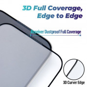 Blueo AR 3D Curved Tempered Glass HD - стъклено защитно покритие за дисплея на дисплея на iPhone 15 Pro (черен-прозрачен)  7
