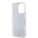 Guess IML 4G Gold Stripe Case - дизайнерски силиконов кейс за iPhone 15 Pro Max (черен) 6