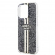 Guess IML 4G Gold Stripe Case for iPhone 15 Pro Max (black) 4
