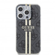 Guess IML 4G Gold Stripe Case for iPhone 15 Pro Max (black) 2