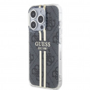 Guess IML 4G Gold Stripe Case for iPhone 15 Pro Max (black) 1