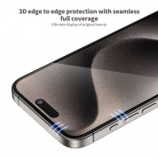Blueo 3D Curved Tempered Glass HD for iPhone 15 Pro (black-clear) 4