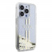 Guess Liquid Glitter Gold Stripe Case - дизайнерски кейс с висока защита за iPhone 15 Pro Max (прозрачен) 4