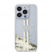 Guess Liquid Glitter Gold Stripe Case - дизайнерски кейс с висока защита за iPhone 15 Pro Max (прозрачен) 3