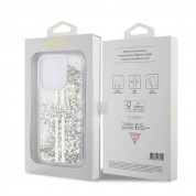 Guess Liquid Glitter Gold Stripe Case for iPhone 15 Pro Max (transparent) 6