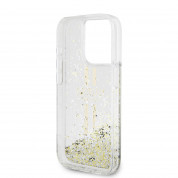Guess Liquid Glitter Gold Stripe Case for iPhone 15 Pro Max (transparent) 5