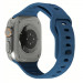 Mobile Origin Silicone Strap - силиконова каишка за Apple Watch 42мм, 44мм, 45мм, Ultra 49мм (син)  2