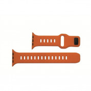 Mobile Origin Silicone Strap for Apple Watch 42mm, 44mm, 45mm, Ultra 49mm (hot orange) 2