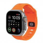 Mobile Origin Silicone Strap for Apple Watch 42mm, 44mm, 45mm, Ultra 49mm (hot orange)