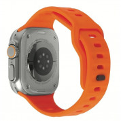Mobile Origin Silicone Strap for Apple Watch 42mm, 44mm, 45mm, Ultra 49mm (hot orange) 1