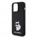 Karl Lagerfeld Liquid Silicone Choupette NFT Case - дизайнерски силиконов кейс за iPhone 15 Pro Max (черен) 5