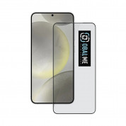OBALME Tempered Glass Screen Protector 5D - обхващащо и ръбовете стъклено защитно покритие за дисплея на Samsung Galaxy S24 Plus (черен-прозрачен)