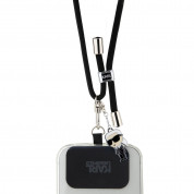Karl Lagerfeld Universal Crossbody Strap With Ikonik Pins - универсална връзка за носене през врата за смартфони (черен) 1