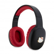 Hello Kitty Bicolor Kitty Metal Head Logo Bluetooth Headphones - безжични блутут слушалки с микрофон за мобилни устройства (черен)