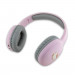 Hello Kitty Bicolor Kitty Metal Head Logo Bluetooth Headphones - безжични блутут слушалки с микрофон за мобилни устройства (розов) 2