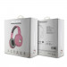 Hello Kitty Bicolor Kitty Metal Head Logo Bluetooth Headphones - безжични блутут слушалки с микрофон за мобилни устройства (розов) 4