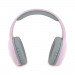 Hello Kitty Bicolor Kitty Metal Head Logo Bluetooth Headphones - безжични блутут слушалки с микрофон за мобилни устройства (розов) 3