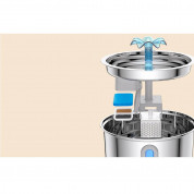 Oneisall Pet Water Fountain - автоматична поилка за домашни любимци (сребрист)  4