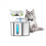 Oneisall Pet Water Fountain - автоматична поилка за домашни любимци (сребрист)  1