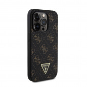 Guess PU 4G Triangle Metal Logo Case Case for iPhone 15 Pro (black) 3
