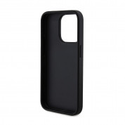 Guess PU 4G Triangle Metal Logo Case Case for iPhone 15 Pro (black) 5