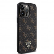 Guess PU 4G Triangle Metal Logo Case Case for iPhone 15 Pro Max (black) 3