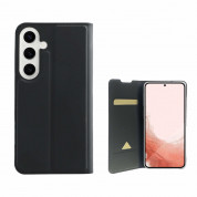 4smarts Flip Case Urban Lite - кожен калъф с поставка и отделение за кр. карта за Samsung Galaxy S24 (черен)