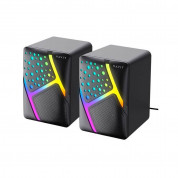 Havit SK763 USB 2.0 RGB Computer Speakers - тонколони за компютър с RGB подсветка (черен) 3