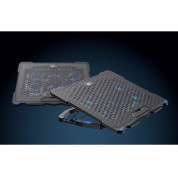 Havit F2076 Laptop Cooling Pad - охлаждаща ергономична поставка за Mac и преносими компютри до 17 инча (черен) 5