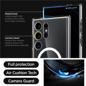 Spigen Ultra Hybrid OneTap MagSafe Case - хибриден кейс с висока степен на защита с MagSafe за Samsung Galaxy S24 Ultra (прозрачен)  10