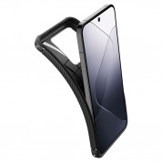 Spigen Rugged Armor Case - тънък качествен силиконов (TPU) калъф за Xiaomi 14 (черен) 7
