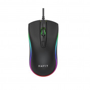 Havit MS72 Gaming USB Mouse - геймърска мишка с LED подсветка (черен)