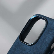 Alcane MagSafe Case - велурен кейс с MagSafe за iPhone 15 (черен) 3