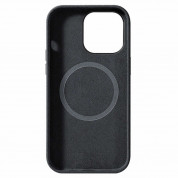 Alcane MagSafe Case - велурен кейс с MagSafe за iPhone 15 (черен) 1
