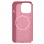 Alcane MagSafe Case - велурен кейс с MagSafe за iPhone 15 Pro Max (розов) 2