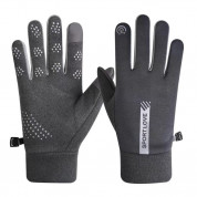 HR SportLove Men Windproof Touchscreen Gloves - зимни ръкавици за тъч екрани (сив)