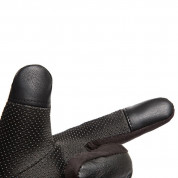 HR Men's Insulated PU leather Phone Gloves - зимни ръкавици за тъч екрани (сив) 1