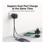 Usams GaN Wall Charger With Magnetic Retractable USB-C Cable 35W - захранване за ел. мрежа с USB-C порт и вграден USB-C кабел (черен) 3