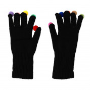 TL Women Braided Gloves - плетени зимни ръкавици за тъч екрани (черен) 1